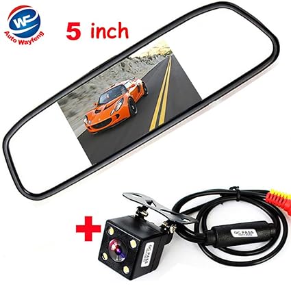 Universal 4LED Car Rearview Rear View Parking Camera+5/" TFT LCD Mirror Monitor