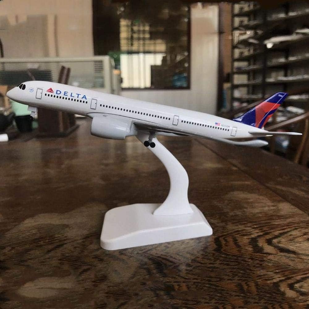 QLRL 20Cm Airbus A350 Aviation American Delta Aviation Alloy Metal Die Cast Aircraft Model Airline Gift Collection Display