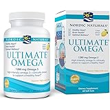 Nordic Naturals Ultimate Omega, Lemon Flavor - 180 Soft Gels - 1280 mg Omega-3 - High-Potency Fish Oil with EPA & DHA - Promotes Brain & Heart Health - Non-GMO - 90 Servings