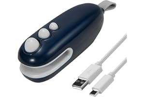 LIPAUX Mini Bag Sealer, 2 IN 1 Heat Sealer & Cutter, USB-C Rechargeable Portable Handheld Bag Sealer, Food Vacuum Storage Sealer for Chip Bags(Blue)