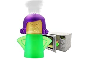 Abnaok Microwave Cleaner, Angry Mama Microwave Cleaner Microwave Oven Steam Cleaner Easily Clean in Minutes Cleans Add Vinegar and Water for Home or Office with English Manual (Green)