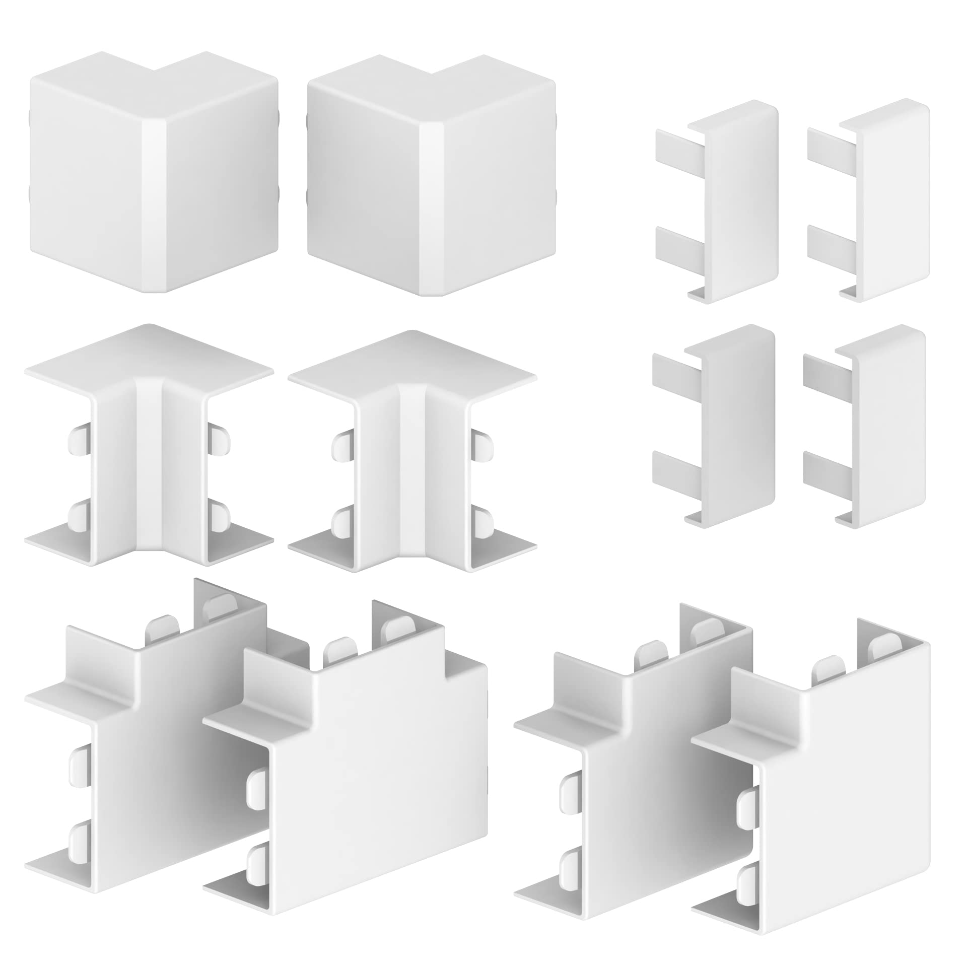 Habengut Accessory Set for Mounting Cable Duct 30 x 15 mm White