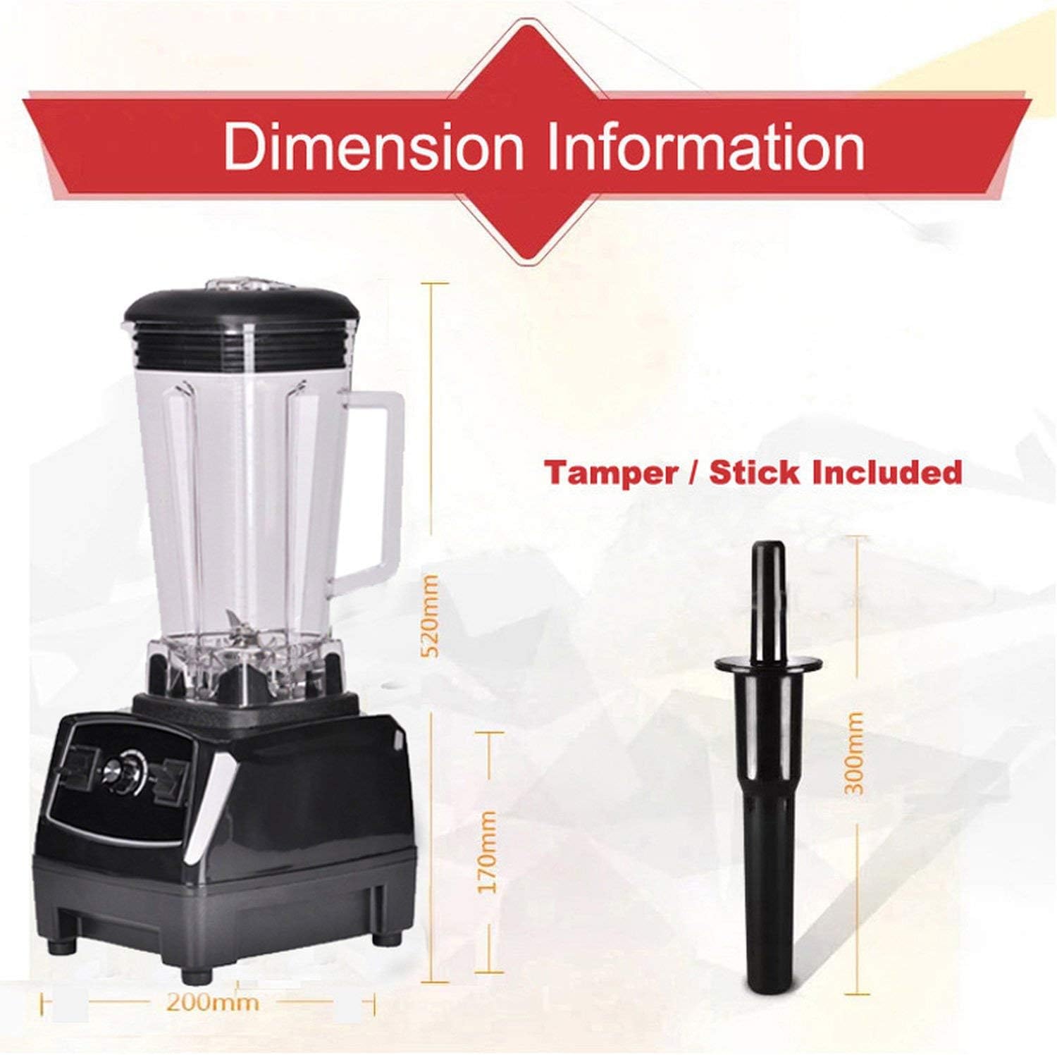 2L 2200W Heavy Duty Commercial Grade Blender Mixer Juicer Bar Fruit Blender USA Countertop