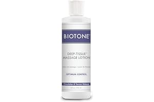 BIOTONE Deep Tissue Massage Lotion, Rich Texture, Lasting Glide, Use for Swedish, Trigger Point, Sports, and Deep Tissue, Smooth Application, Unscented
