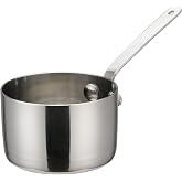 WINCO Mini Sauce Pan, Silver | Artfully present single-serve portions, Great for Cooking, Food Preparation and Restaurant Kitchens