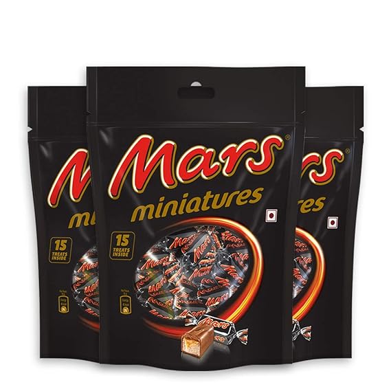 Mars Miniatures Nougat and Caramel Filled Chocolates - 150g (Pack of 3)