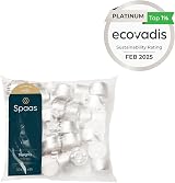 Spaas Tea Lights Pack 30 Unscented 8 Hour Burn Time White view 4