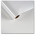 CRE8TIVE White Contact Paper Glitter Peel and Stick 24"x118" Large Size Glossy White Wallpaper Self Adhesive Removable Shiny Vinyl Wall Paper Waterproof for Bedroom Bathroom Kitchen Countertop Cabinet