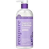 Renpure Castor Oil & Moringa Curl Enhancing Conditioner - For Moisturized, Detangled & Frizz-Free Curls - With Castor Oil & Moringa Seed Oil - For Wavy to Curly Hair -24 Fl Oz
