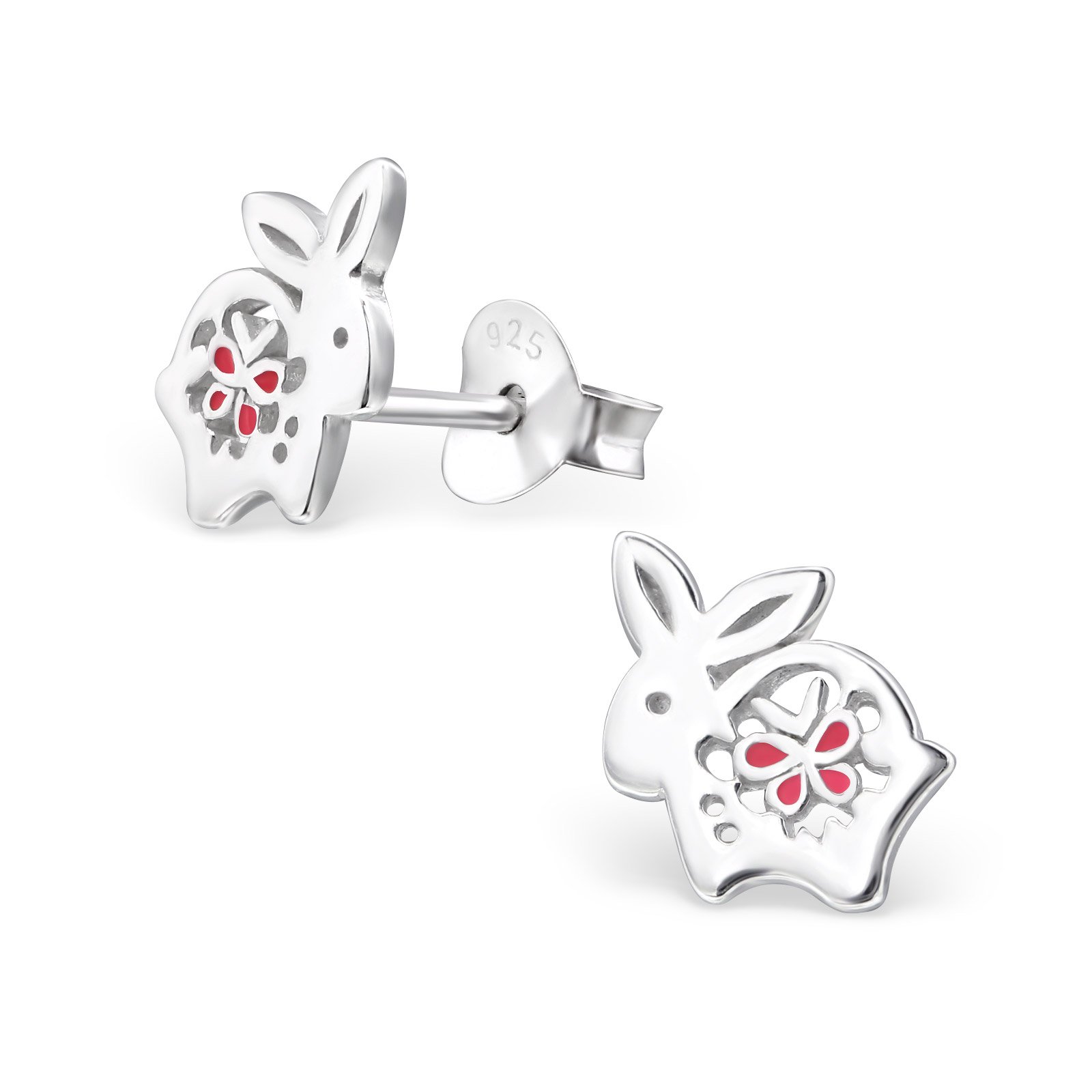 925 Sterling Silver Rabbit Stud Earrings for Women & Girls – Gift-Ready Jewellery by The Rose & Silver Company
