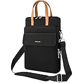 MOSISO 360 Protective Laptop Bag with Shoulder Strap, 13-13.3 inch Computer Bags Compatible with MacBook, HP, Del, Lenovo, Asus Notebook, Vertical Laptop Shoulder Bag with 3 Pockets & Belt, Black