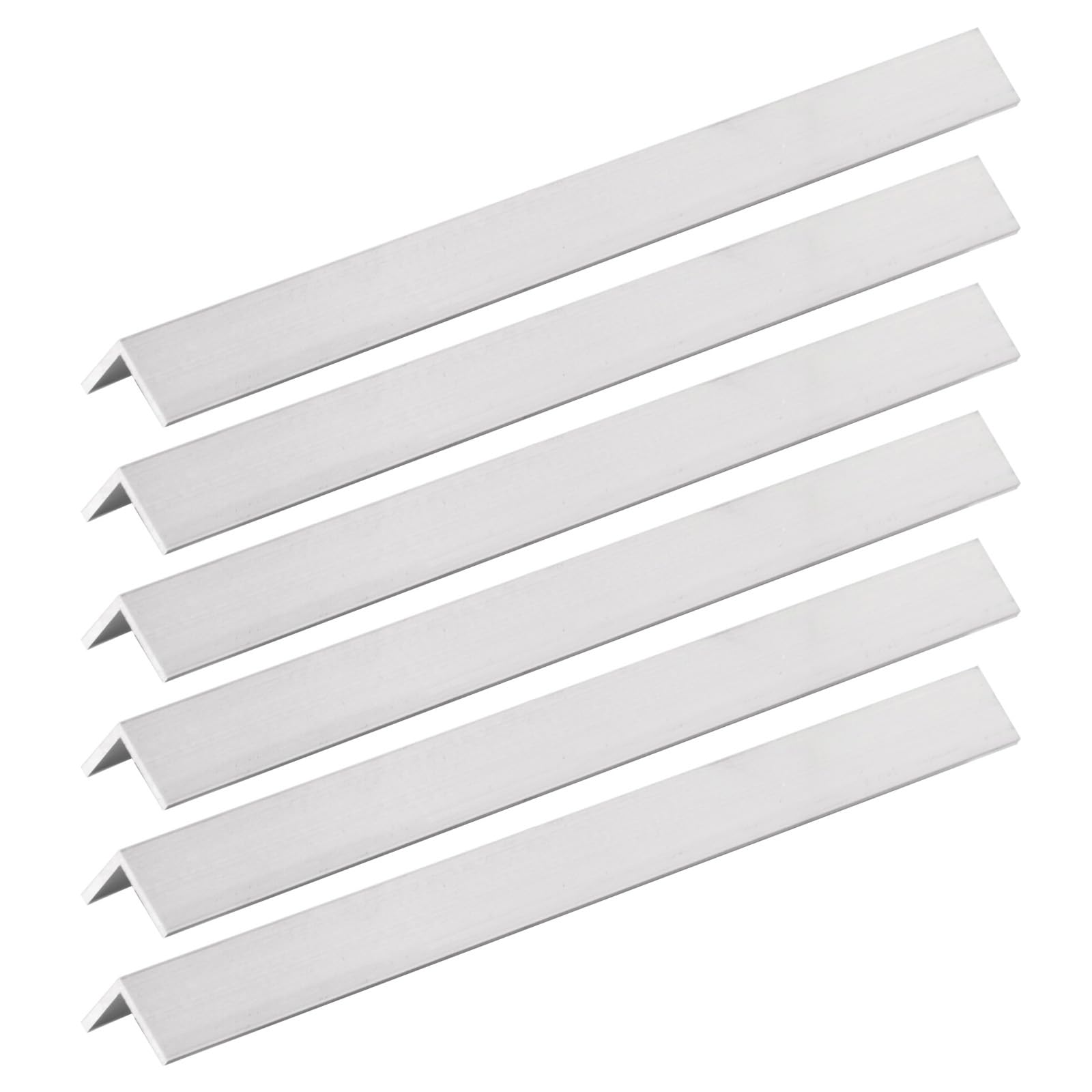 Photo 1 of USAMILY 6pcs Aluminum Angle 1" x 1", 1/8" Thickness, 12" Length T6511 Mill Stock