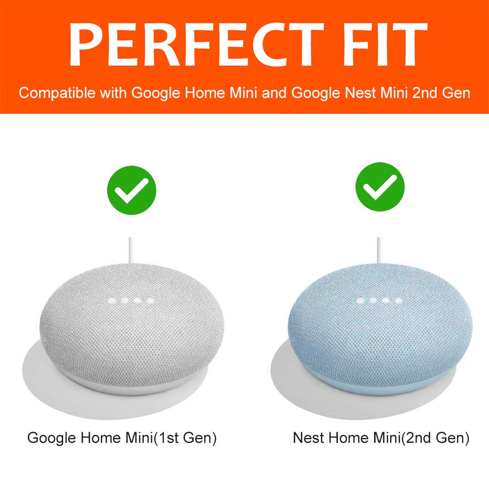 Outlet Wall Mount Holder for Google Nest Mini and Google Home Mini, A Space-Saving Accessories with Cord Management for Google Mini Smart Speaker, No Messy Wires or Screws (1 Pack)
