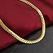 Fashion 18K Gold Plated Stainless Steel Flat Necklace Chain Women Men Jewelry