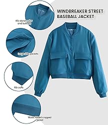 Modegal Women's Fall Varsity Bomber Jackets Long