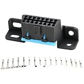 OLLGEN 16 Pin OBD Female Replacement Wire Sockets Connector OBDII Car Auto Adapter J1962 OBD 2 Plug Shell Kit Fit for Specific Vehicle