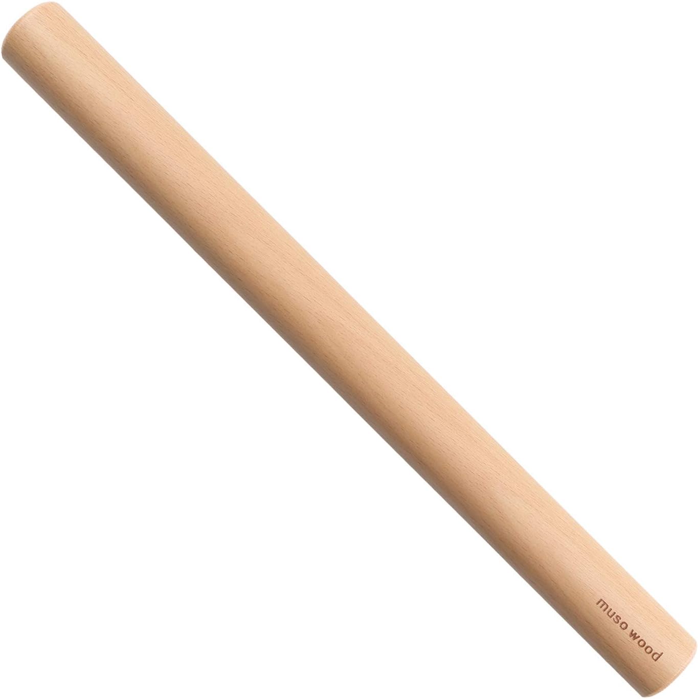 Muso Wood Dowel Rolling Pin for Baking,Beech Wood Roller Pin (40x3.4cm