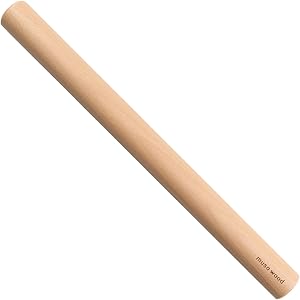 Muso Wood Rolling Pin for Baking Wooden Pizza Dough Roller(Dowel 15.75-Inch-by-1.38-Inch)