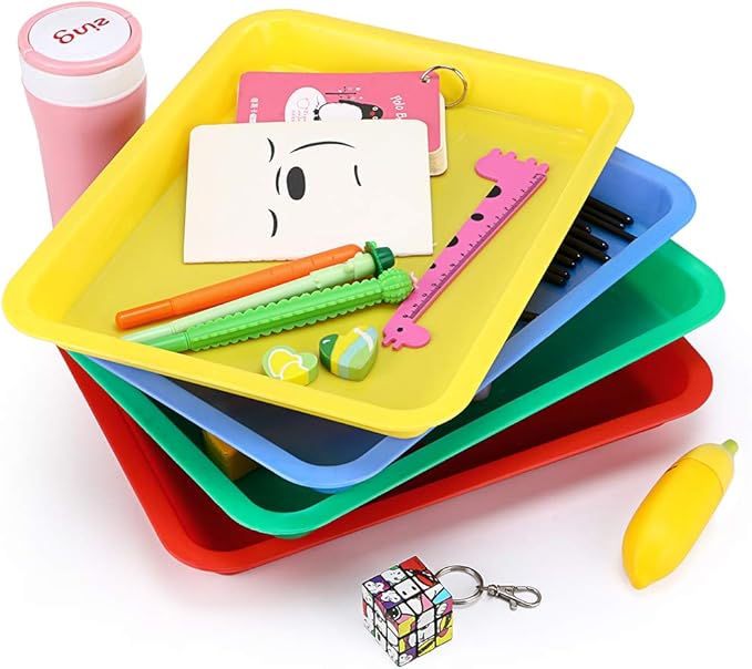 BTSKY Multiuse Arts and Craft Organizer Trays, Easy Clean