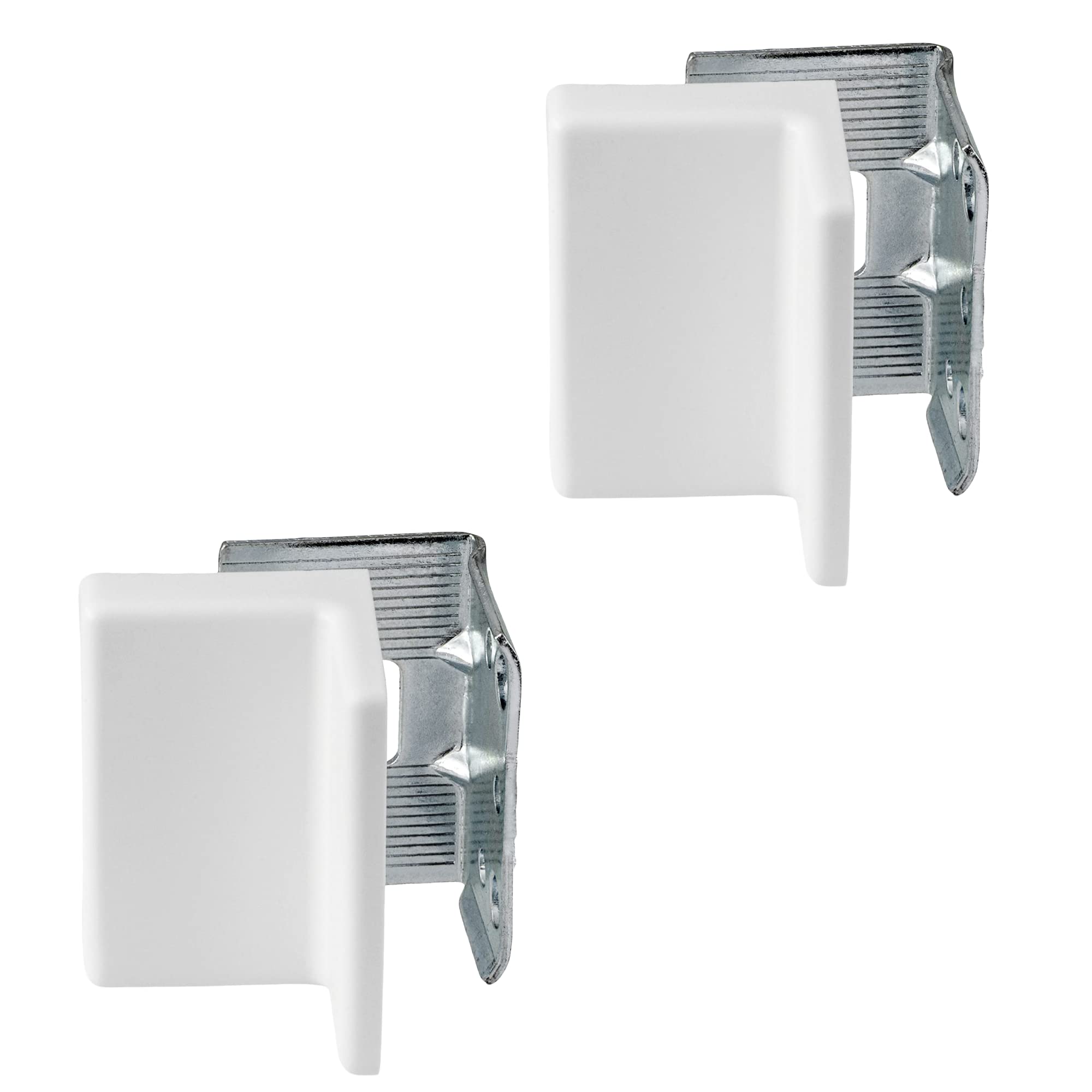 Gedotec Cabinet Hanger Adjustable Cabinet Holder for screwing | Cover Cap White | Galvanized Steel | Cabinet Hanger Load Capacity 150 kg | Set of 2 - Fasteners for wall cabinets & wall mounting