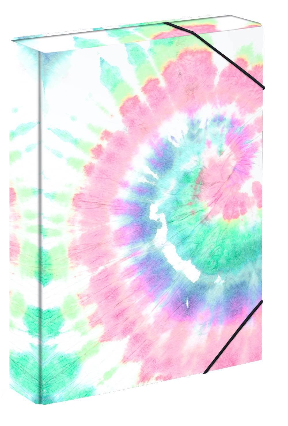 Baagl Notebook Box for School Bag - A4 Folder for Children with Elastic Band and Inner Flaps - Collection Folder with Elastic Band for Boys (Batik)