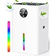 Dehumidifier, 63OZ Quiet Dehumidifiers for Home with Auto Shut Off, Auto Defrost, Timer, Sleep Mode, 7 Color Light Portable Small Dehumidifier for Bedroom,Bathroom,Basement, Closet, RV(1800ML)