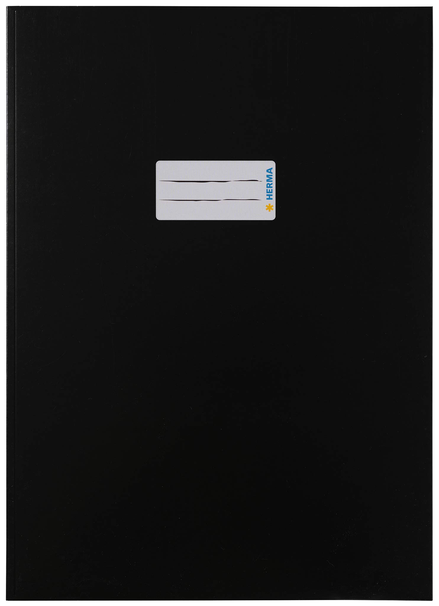HERMA 19745 Notebook Covers A4 Cardboard Black, Pack of 10, Notebook Covers with Labelling Field Made of Sturdy and Extra Strong Paper, Notebook Cover Set for School Notebooks, Coloured — image 1