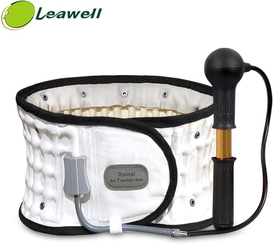 Decompression Belt for Waist Pain Relief,Leawell Lumbar Traction Belt Alleviate Back Pain to Care for Spine Health
