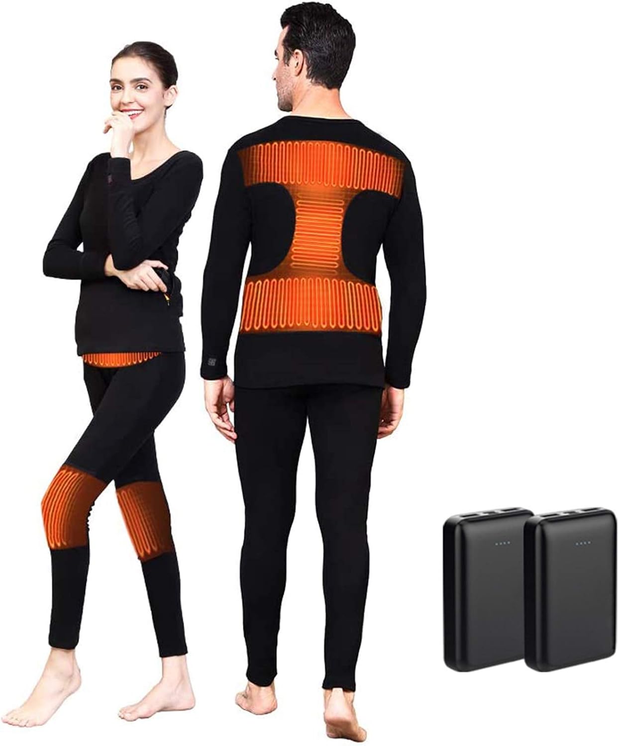 HYISHION Winter Heated Underwear, Electricity USB