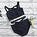 Prograce Women's Sexy Criss Cross High Waisted Bandage 2PCS Bikini Set, XL Black