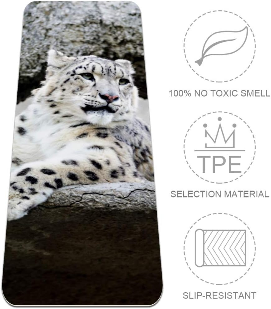 ACHOGI Snow Leopard Yoga Mat Eco Friendly NonSlip