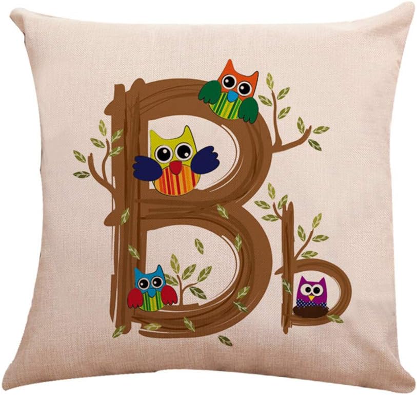 Coussins Et Accessoires Decoration De La Maison Napravi Rs Uface Mixtes Housses De Coussin Lin Imprime Lettre A Z Doux Carre 45x45 Zip Demontable Lavables Pour La Maison Confortable Taies Doreillers Decoratives Cadeau De Valentines