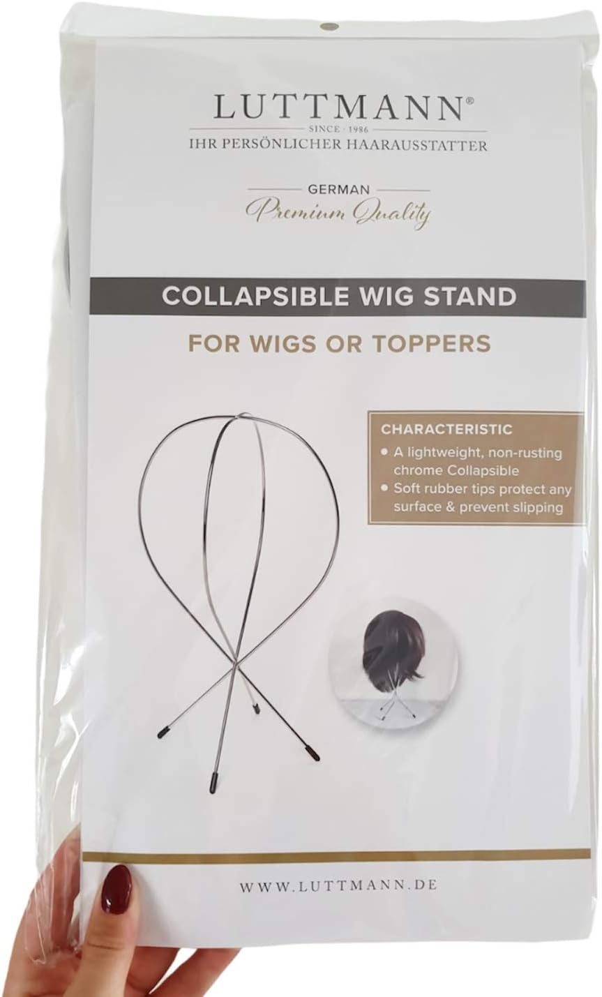 LUTTMANN® Wig Stand Metal Holder instead of Polystyrene Head for Wigs Second Hair, Headphones, Hats, Caps - Image 3