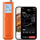 Typhur Sync Gold Gen2 Sub-1G Wireless Meat Thermometer with 6 Sensors &amp; LCD | Enhanced 10X Signal Stability, Unlimited WiFi Range, Bluetooth Thermometer For BBQ, Oven, Smoker, Grill &amp; Air Fryer, Orange