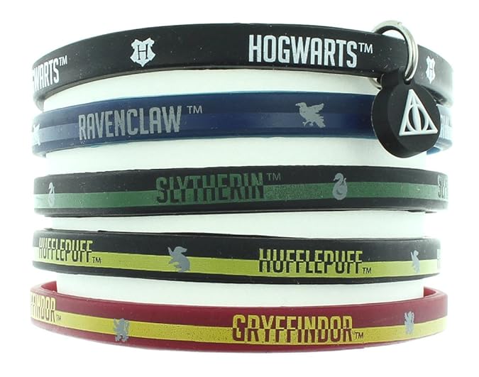 Buy Harry Potter Hogwarts Schools Rubber Bracelet 5 Pack Online at Low Prices in India Amazon