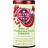The Republic of Tea SuperFruit Decaf Pomegranate Green Tea, 50 Ct | Suited to later-day sipping. Fresh with notes of bright tartness and juicy fruit. Gluten Free and Carb Free.