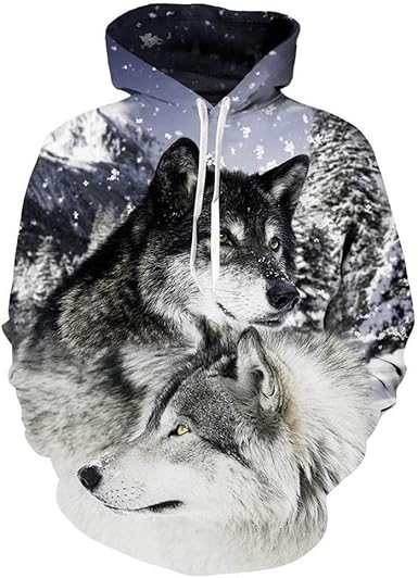 wolf print sweatshirt