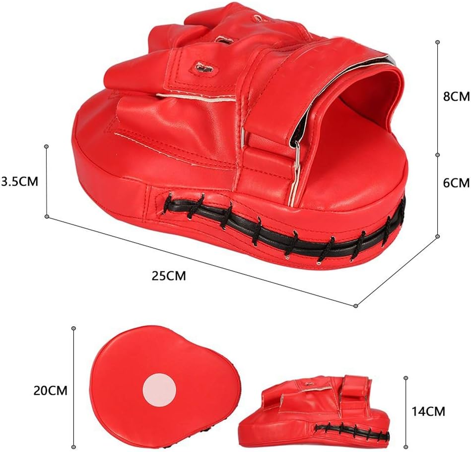 Valleycomfy Boxing Curved Focus Punching Mitts- Leatherette Training Hand Pads, Ideal for MMA Karate, Muay Thai Kick, Sparring, Dojo, Martial Arts : Sports & Outdoors
