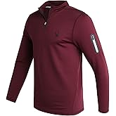 Spyder Mens Mock Neck Sweatshirt - 1/4 Zip Athletic Performance Quarter Zip Pullover Men Long Sleeve Workout Shirts for Men