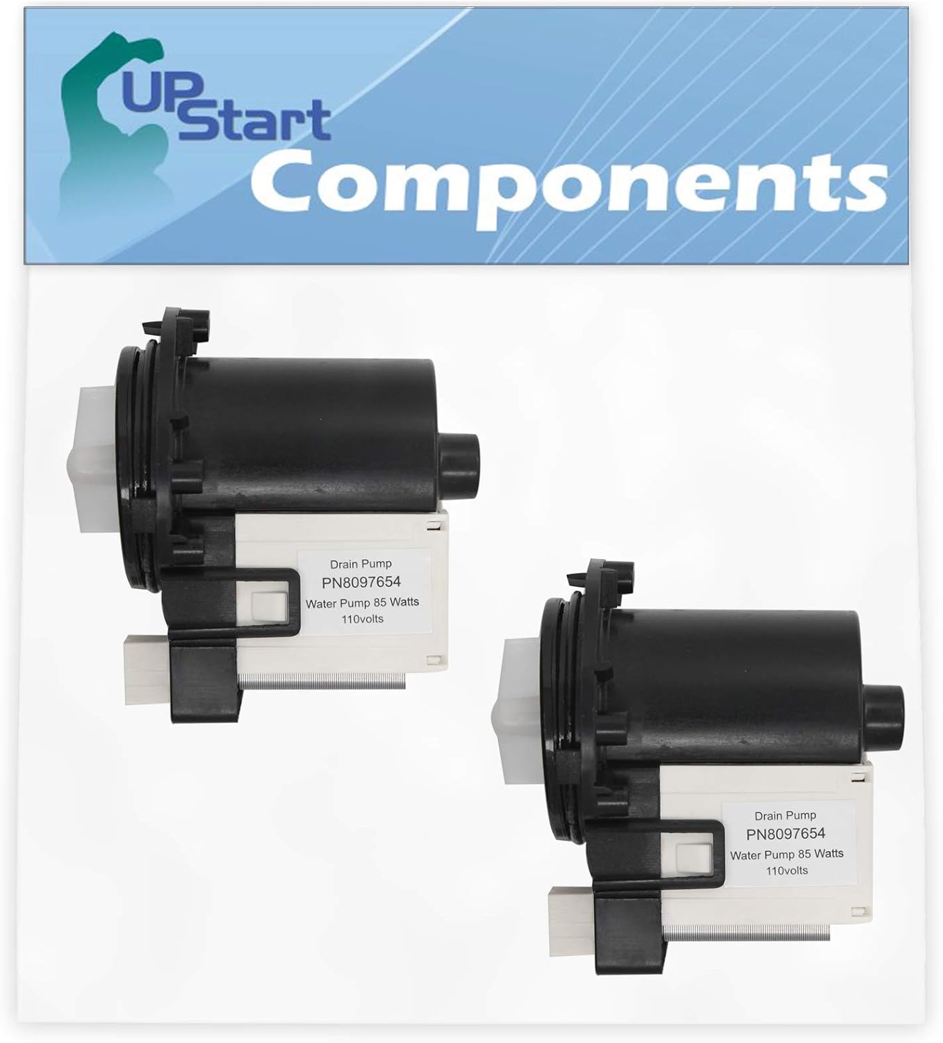 2-Pack DC31-00054A Washer Drain Pump Replacement for Samsung WF448AAP/XAA-0000 Washing Machine - Compatible with DC31-00054A Water Pump - UpStart Components Brand