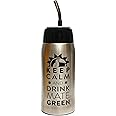 Mate Green Yerbomos 4.0 Black 580 ml for Yerba Mate Tee 580 ml, a Portable Accessory for Yerba Mate, Works Like a Thermos Flask with a Water Bottle and Keeps The Water, Silver-Black, 13308