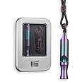 WeKnife Emergency Whistle Survival Loud, Titanium Outdoor Safety Whistle Survival Shrill Loud Blast with Paracord for Kayak, Life Vest, Jacket, Boating, Fishing,Camping, Hiking, Hunting, Coyote