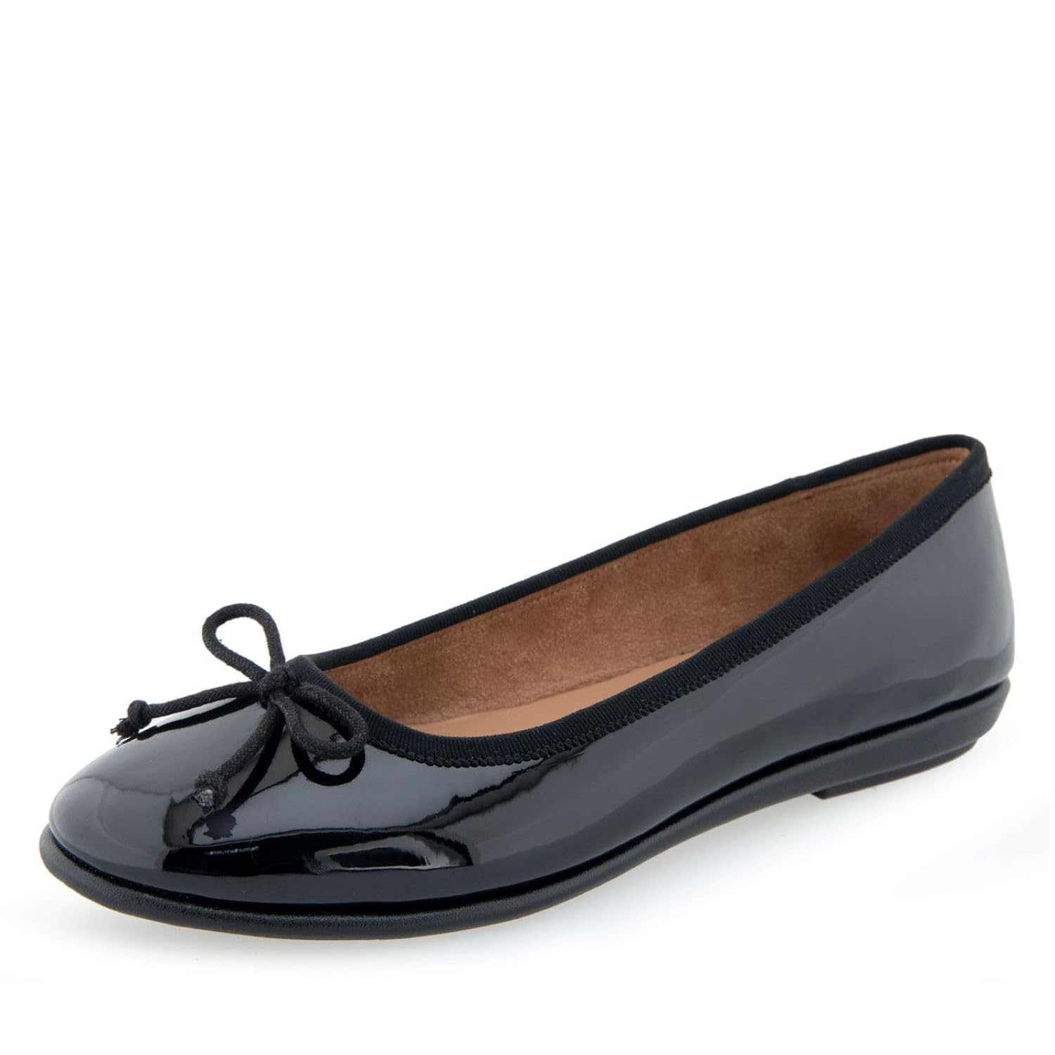 Aerosoles Women’s HOMEBET Ballet Flat, BLK PAT PU, 8.5 Wide