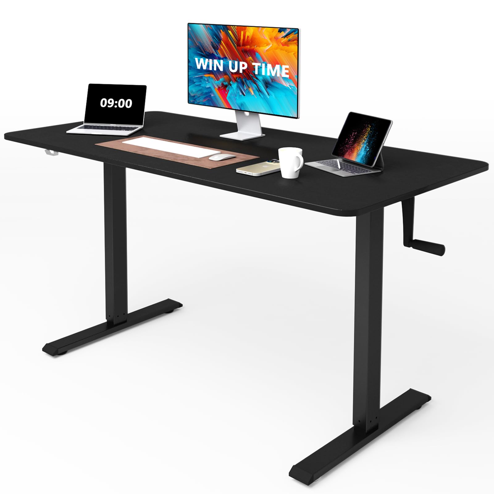 Mua Whole Piece Desktop Manual Standing Desk Adjustable Height- Crank ...