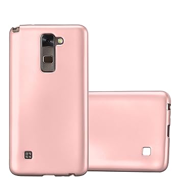 Cadorabo Hülle für LG Stylus 2 - Hülle in METALLIC Rose Gold – Handyhülle aus TPU Silikon im Matt Metallic Design - Silikonhü