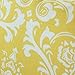 CaliTime Pack of 2 Soft Canvas Throw Pillow Covers Cases for Couch Sofa Home Decoration Vintage Solid Damask Floral 18 X 18 Inches Bright Yellow