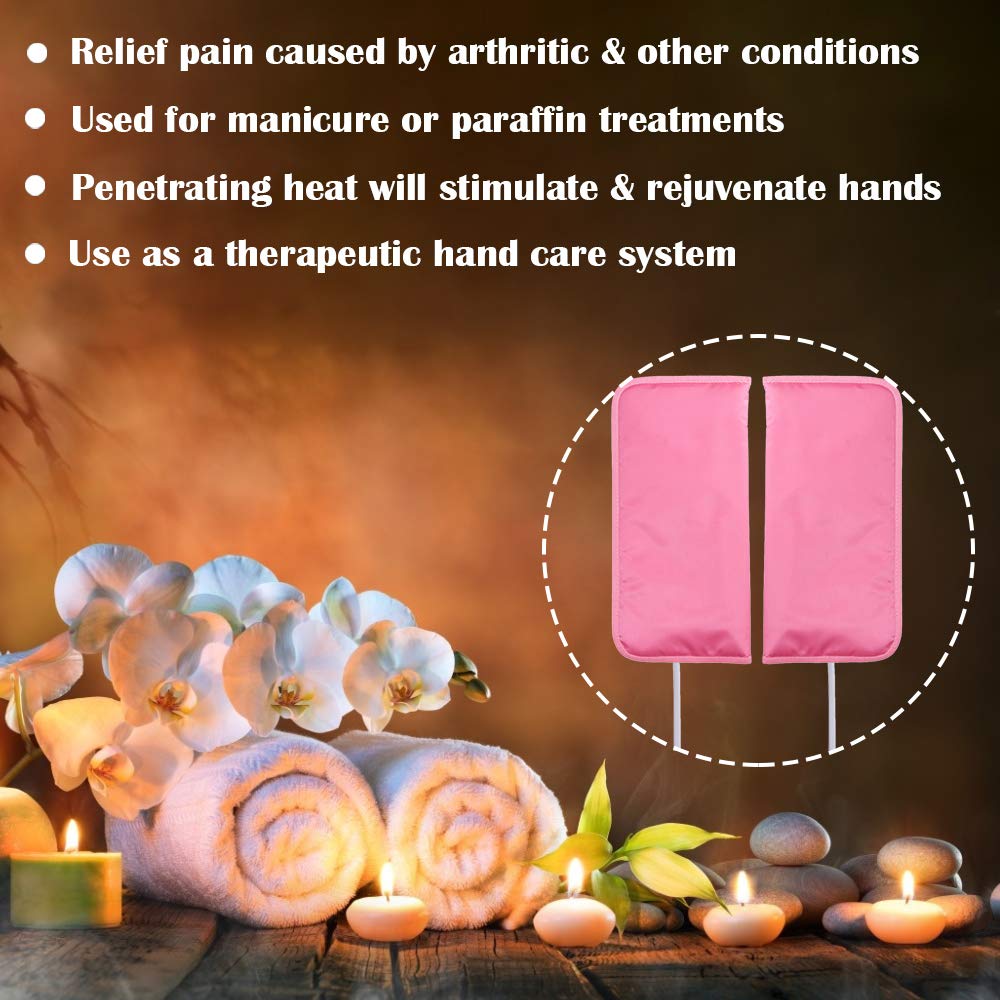 Noverlife Electric Heated Mittens Gloves for Paraffin Hand Wax Treatment, Nail Art Manicure Warmer Mittens, Beauty Therapy SPA Mitts for Women Beauty Treatment: Health & Personal Care