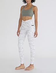 ODODOS Cross Waist Yoga Leggings for Women with
