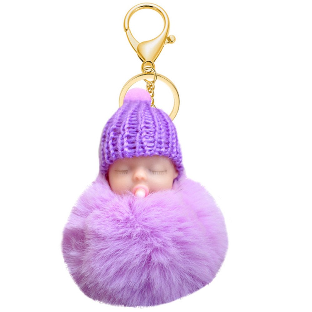 Nibesser Porte Cles Mignon Peluches Poupees Hairball Pompon Bebe Avec Tetine Femme Fille Decoration Accessoires Pour Sac Cle De Voiture Multi Couleurs 15c 8cm Bagages Porte Cles Lawawarenesssociety In