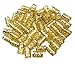 Hyamass 50pcs Aluminum Hollow Out Dreadlocks Beads Metal Hair Ring Decoration Braiding Hair Jewelry (Gold)
